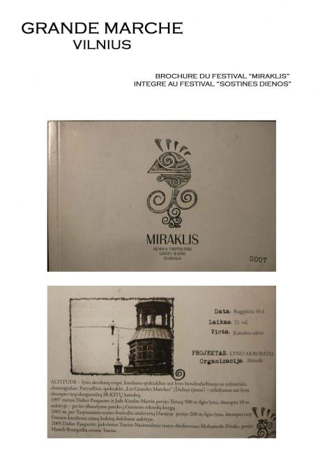 Brochure Miraklis Vilnius